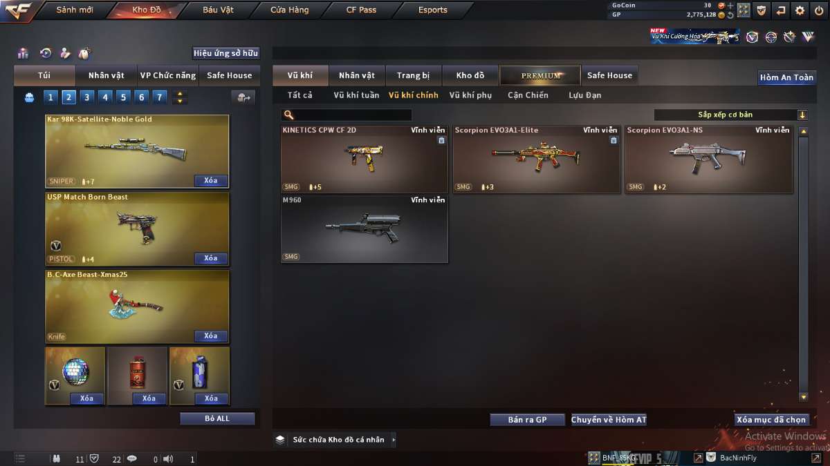 shop acc cf uy tin gia re